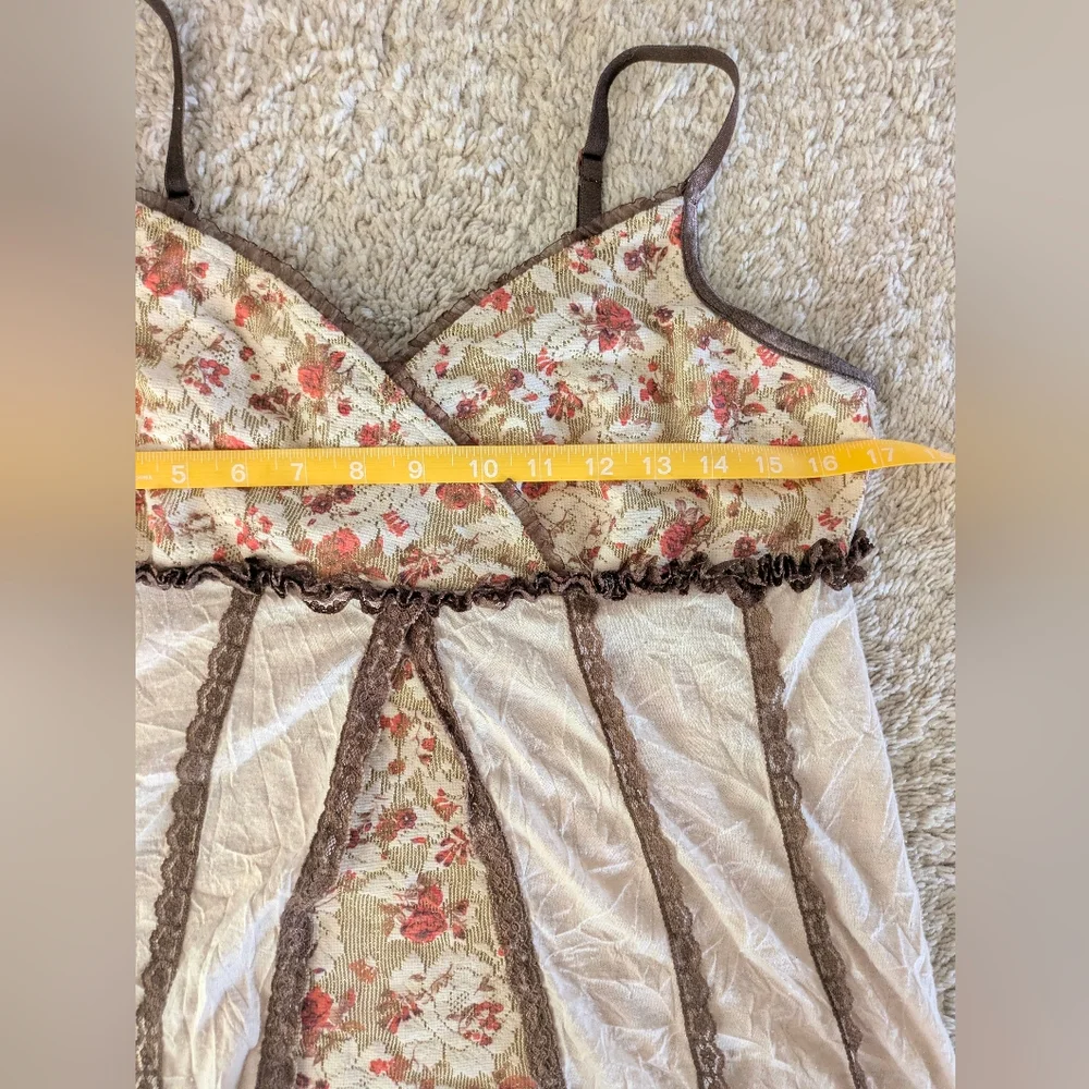 True Vintage Y2K Floral Lace Cami – Earthy Fairy Core - Picture 4 of 4